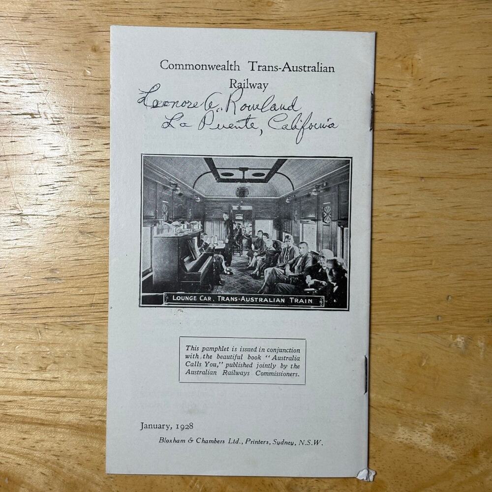 1928 Australian Railway Commission "Australia Calls You" Pamphlet/Tours w Prices - Picture 2 of 4